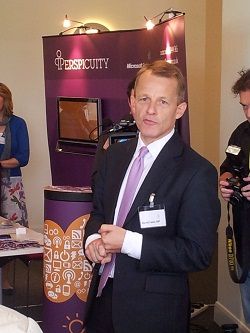 David Laws at the opening of the Microsoft Technolgy Hub, Yeovil